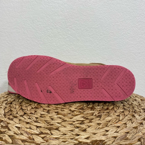 Ariat cruise leather suede slip on tan pink women’s 9 - Picture 6 of 8